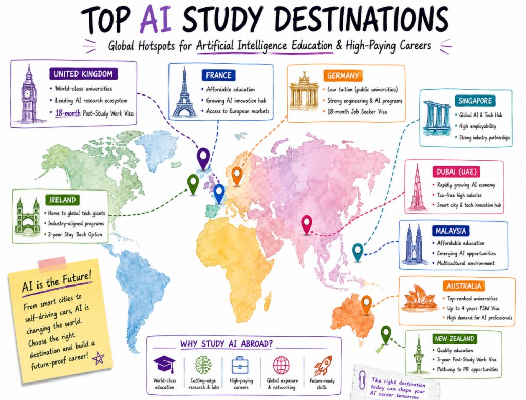 top AI destinations